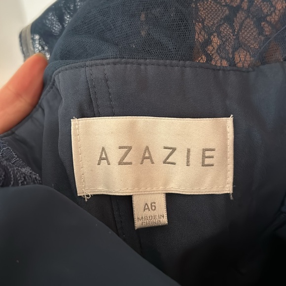 NWT AZAZIE VINA
A-Line Lace Chiffon Dress 
Size A6
Color Neptune - Picture 10 of 11